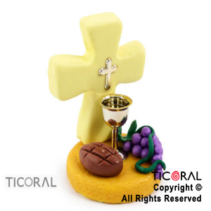 ADORNO CRUZ DE CONFIRMACION A. PORCELANA FRIA x 1